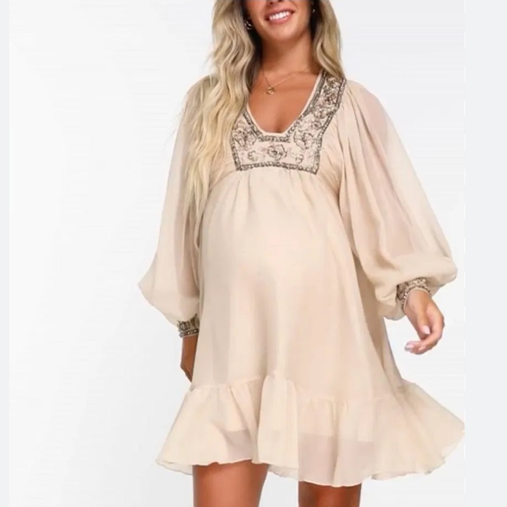 ISO ASOS Design Maternity Blouson Sleeve Dress in Size US 2 or US 4